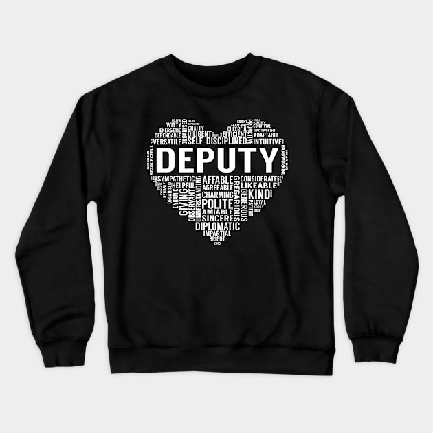 Deputy Heart Crewneck Sweatshirt by LotusTee